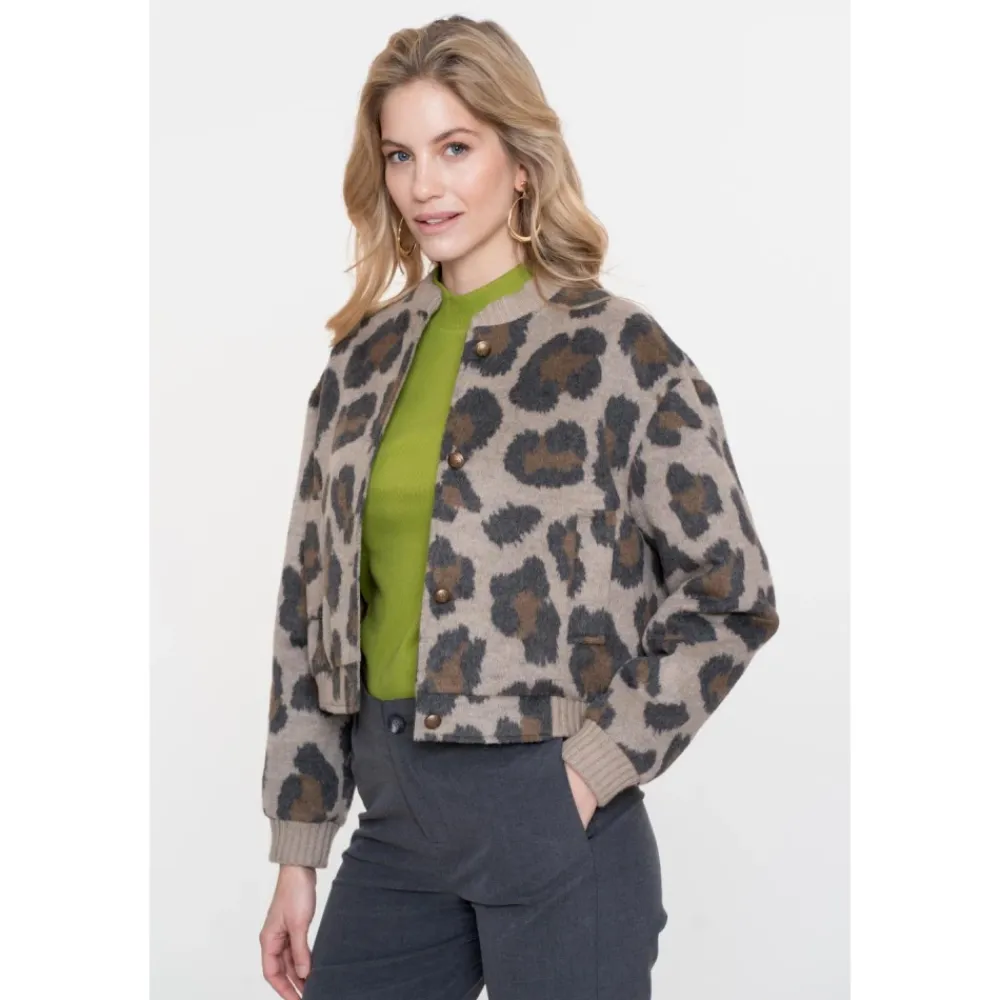 DAMES Geisha Jassen^Bomberjack Kamel/Antraciet