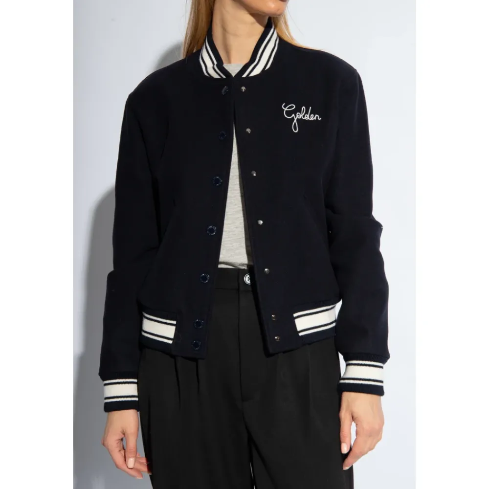 DAMES Golden Goose Bomberjack met contrasterende details