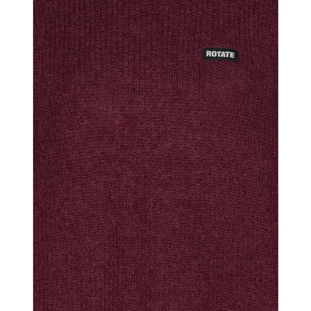 DAMES ROTATE Birger Christensen Truien & Vesten^Bordeaux Ballonmouw Gebreide Trui