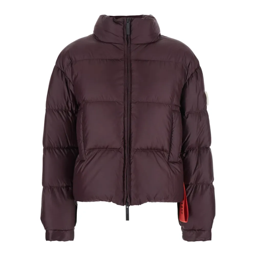 DAMES Afterlabel Bordeaux Donsjas met Logopatch