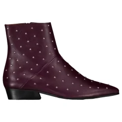 DAMES Toral Bordeaux Enkellaarzen Rock Stijl