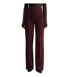DAMES Twinset Broeken^Bordeaux Geplooide Broek