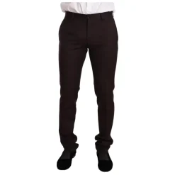Heren Dolce & Gabbana Bordeaux Gestreept Slim Fit Pak