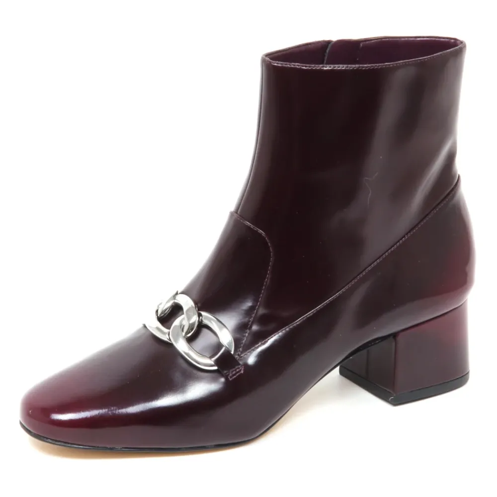 DAMES Michael Kors Enkellaarsjes^Bordeaux Leren Enkellaars