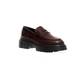 DAMES Hogan Loafers^Bordeaux Leren Loafer Mocassin