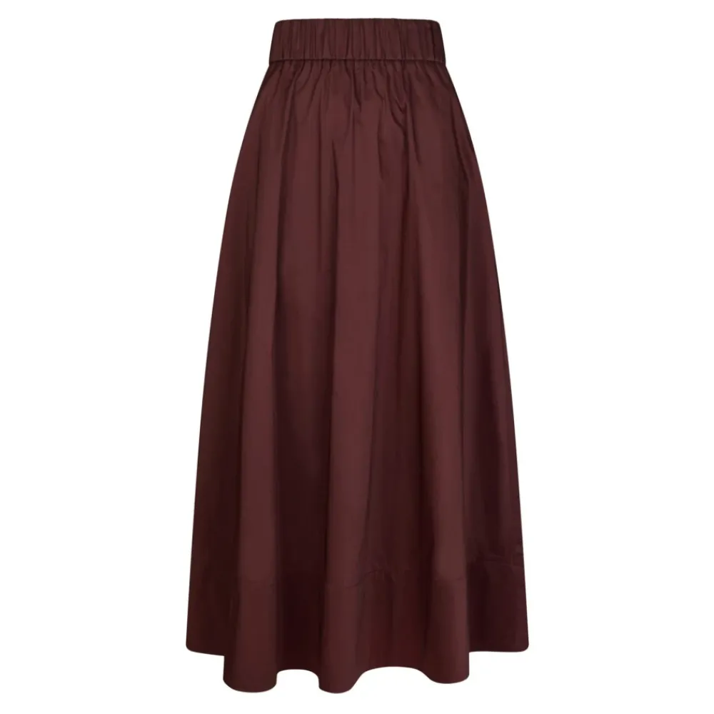 DAMES Neo Noir Rokken^Bordeaux Poplin Shirt