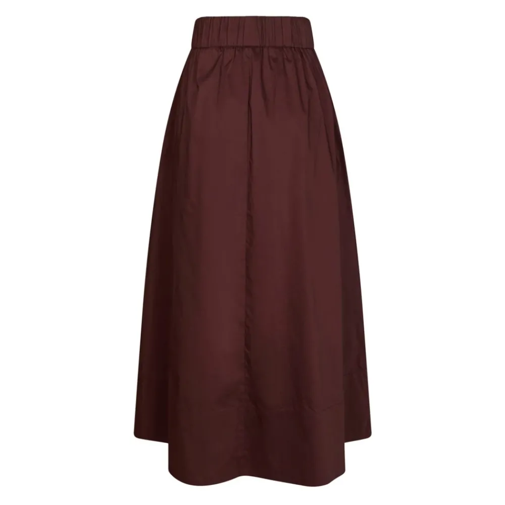 DAMES Neo Noir Rokken^Bordeaux Poplin Shirt