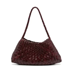DAMES Dragon Diffusion Bordeaux Rode Leren Geweven Handtas