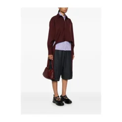 DAMES Dragon Diffusion Bordeaux Rode Leren Geweven Handtas