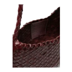 DAMES Dragon Diffusion Bordeaux Rode Leren Geweven Handtas