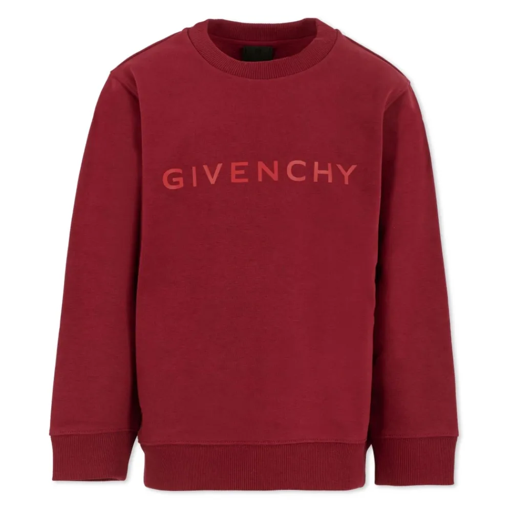 Givenchy Bovenkleding^Bordeaux Ronde Hals Sweatshirt met Logo