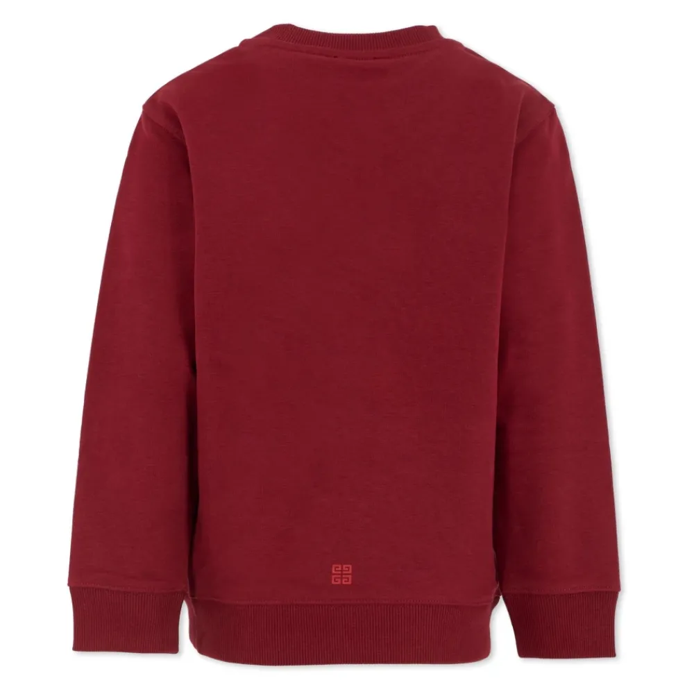 Givenchy Bovenkleding^Bordeaux Ronde Hals Sweatshirt met Logo