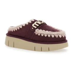 DAMES Mou Loafers^Bordeaux Sandalen met Bounce Clog Logo
