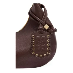 DAMES Ganni Bordeaux Schoudertas Stijlvol en veelzijdig