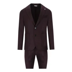Heren Manuel Ritz Kostuums^Bordeaux Wol Slim Fit Pak