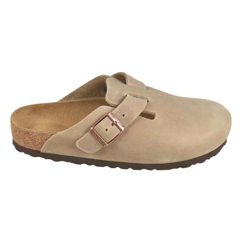 Heren Birkenstock Boston Geolied Leren Sandalen