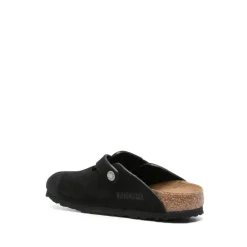 DAMES Birkenstock Boston Suède Leren Sandalen Smal