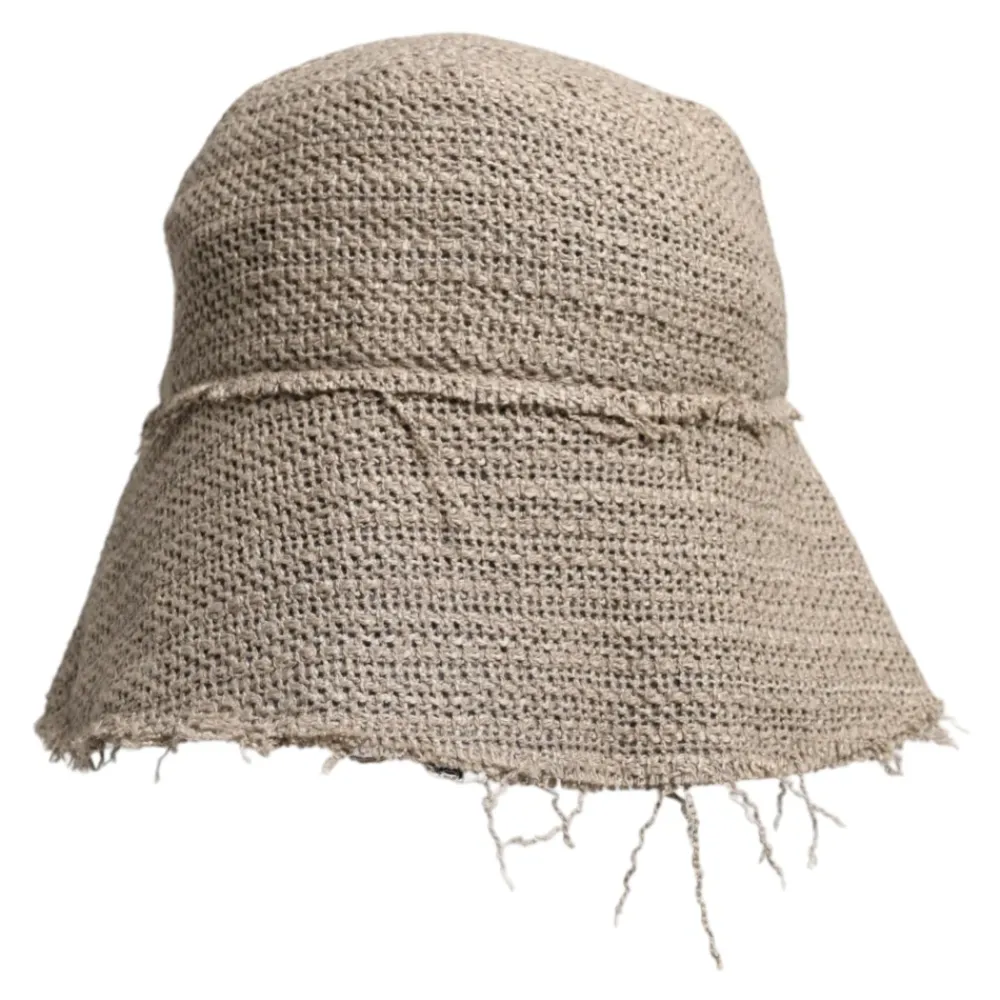 Heren Dolce & Gabbana Brede Rand Linnen Bucket Hat met Logo
