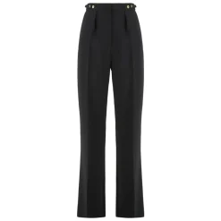 DAMES Elisabetta Franchi Broeken^Broek van crêpestof met juweelaccessoire