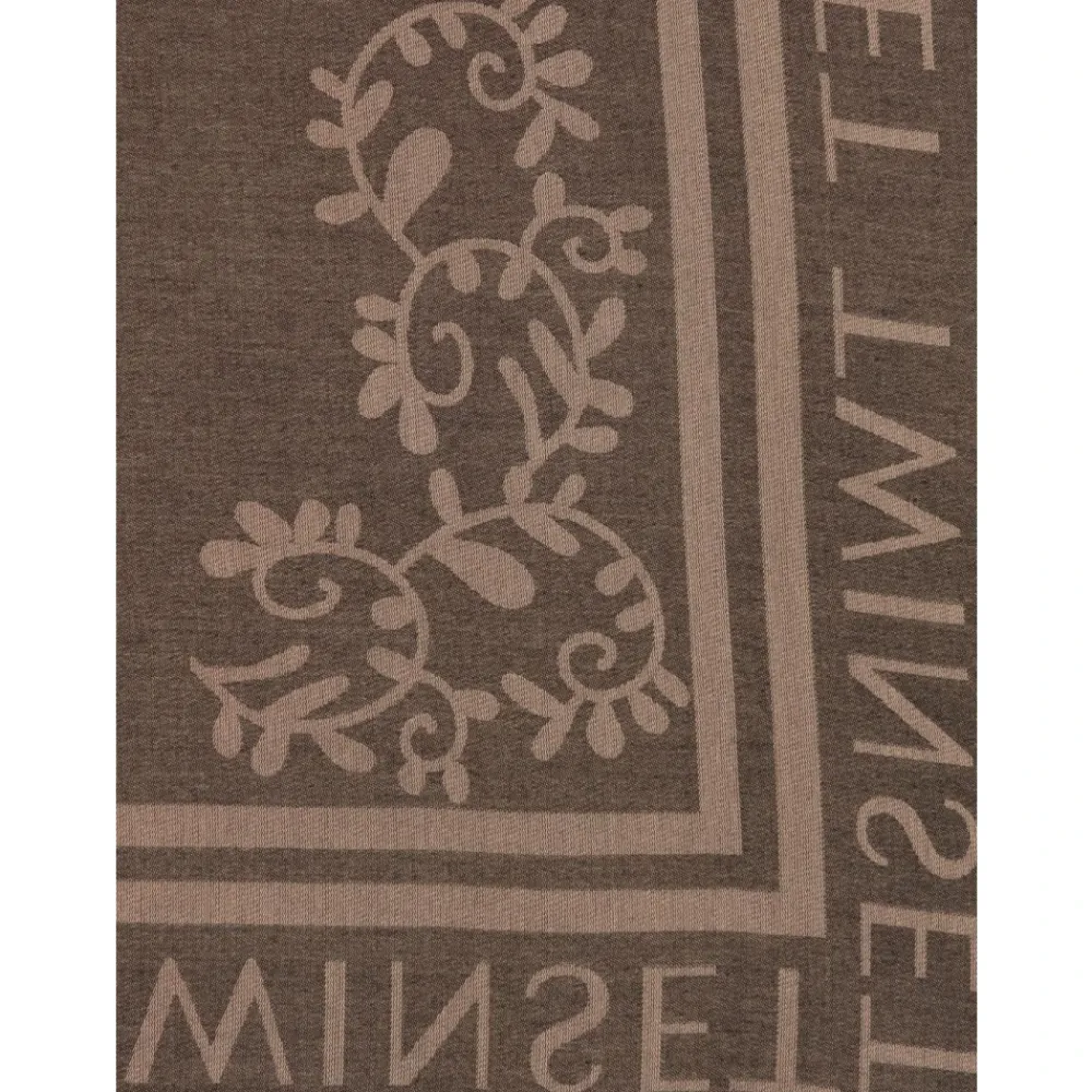 DAMES Twinset Sjaals^Bloemig Sjaal met Franje Randen