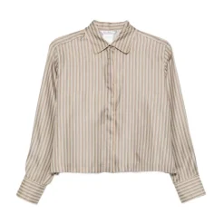 DAMES Max Mara Gestreept Overhemd Lange Mouwen