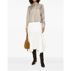 DAMES Max Mara Gestreept Overhemd Lange Mouwen