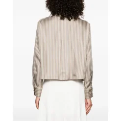 DAMES Max Mara Gestreept Overhemd Lange Mouwen