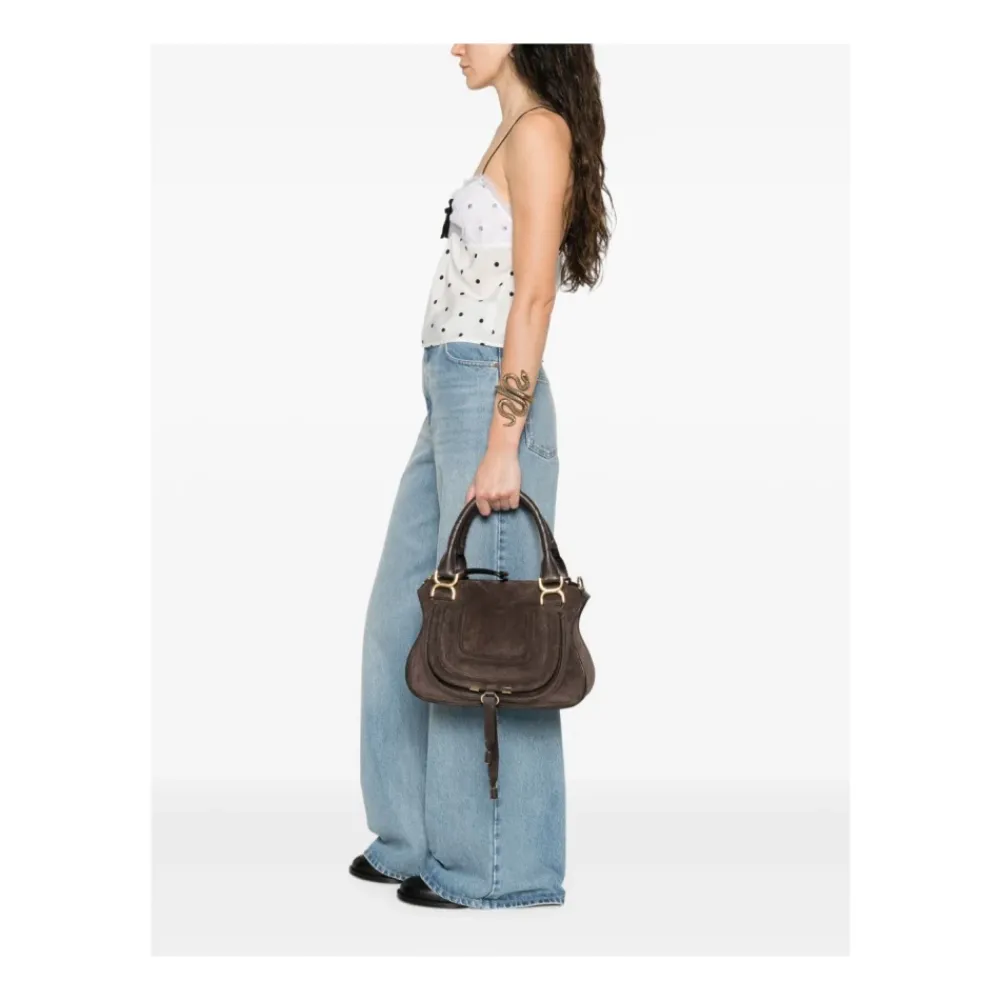 DAMES Chloé Handtassen^Koffie Top Rits Schoudertas