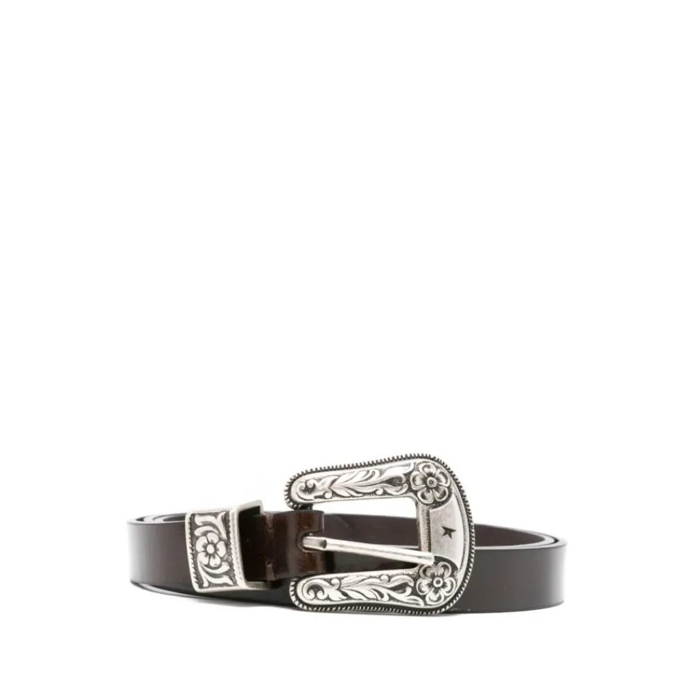 DAMES Golden Goose Riemen^Leren Riem Marrone