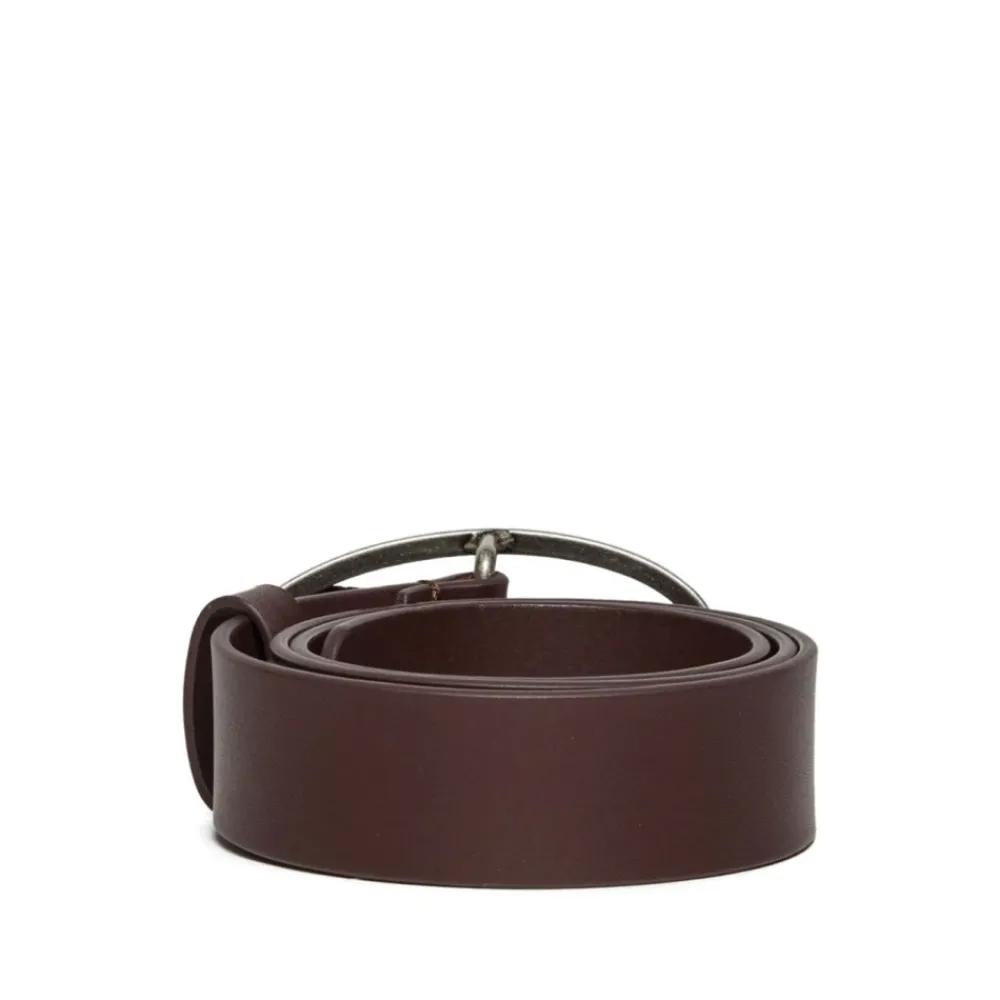 Diesel Leren Riem met Zilveren Gesp