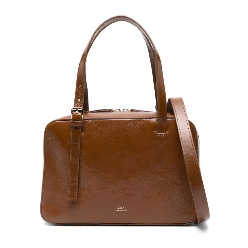 DAMES A.P.C. Handtassen^leren schoudertas met gespsdetail