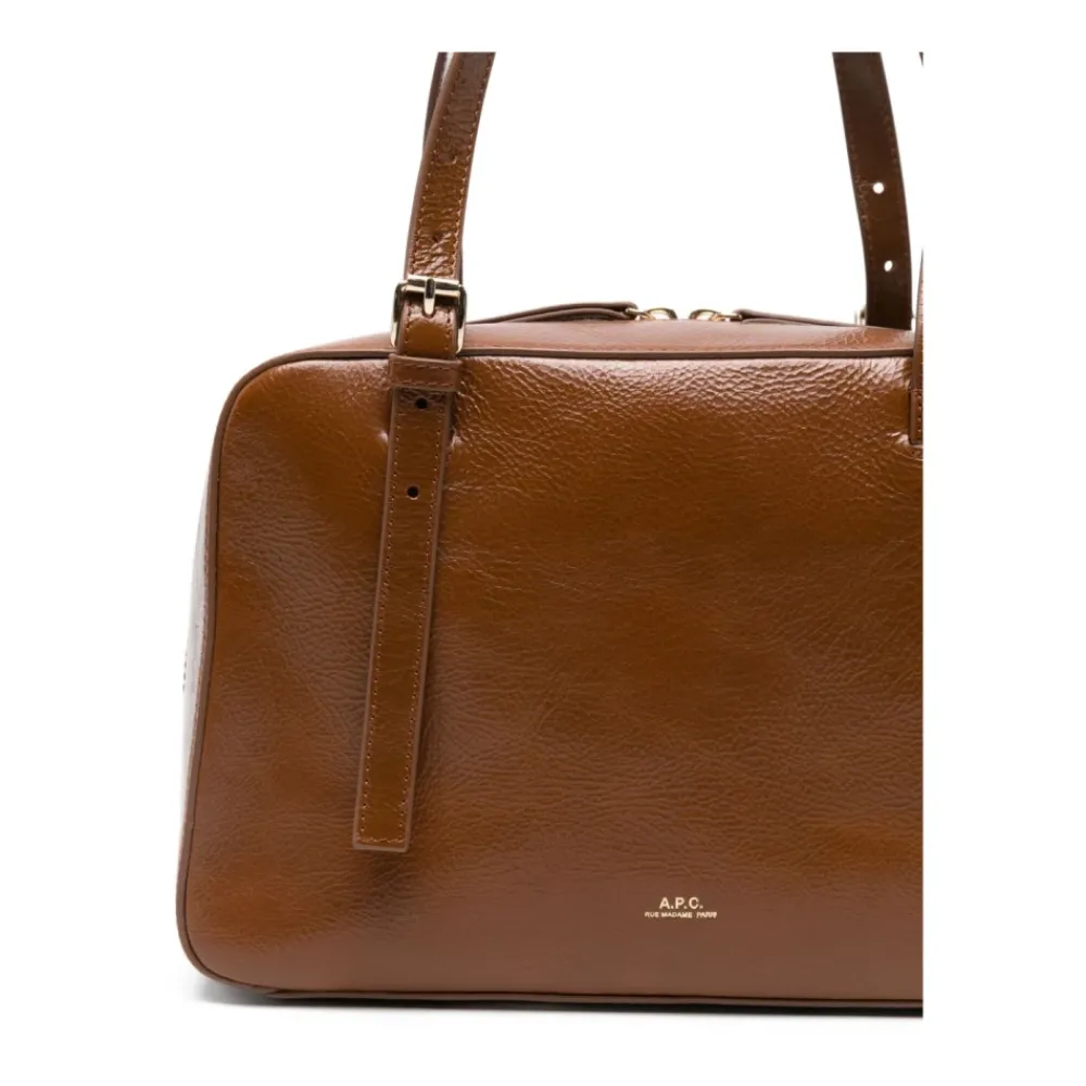 DAMES A.P.C. Handtassen^leren schoudertas met gespsdetail