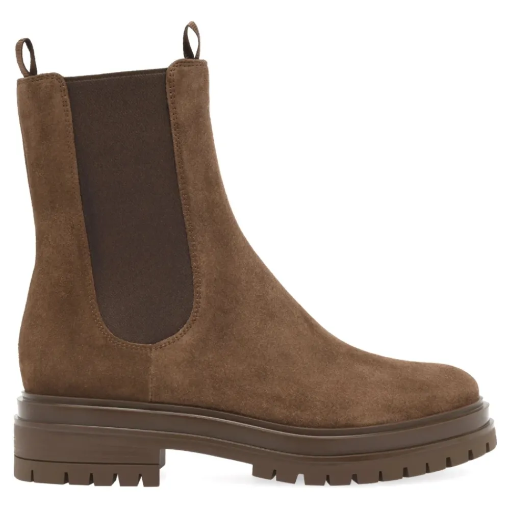 DAMES Gianvito Rossi Chelseaboots^Suède Elegante Hakken