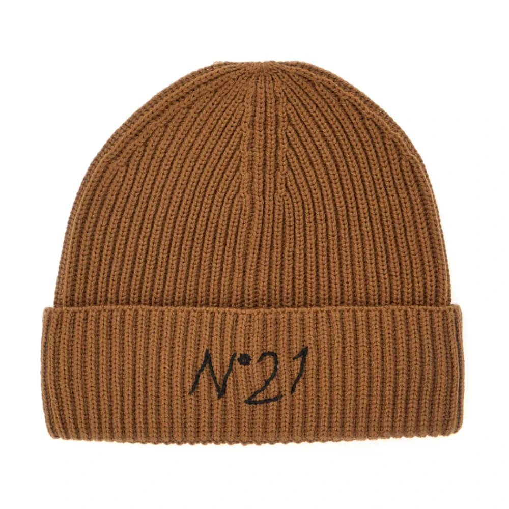 N21 Mutsen En Petten^e Beanie met Logo Borduursel