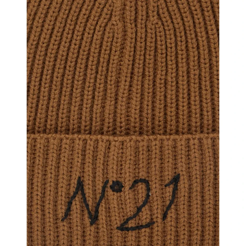N21 Mutsen En Petten^e Beanie met Logo Borduursel