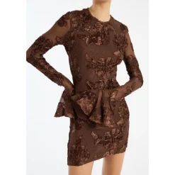 DAMES ROTATE Birger Christensen e Bloemen Mesh Mini Jurk