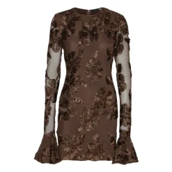 DAMES ROTATE Birger Christensen e Bloemen Mesh Mini Jurk