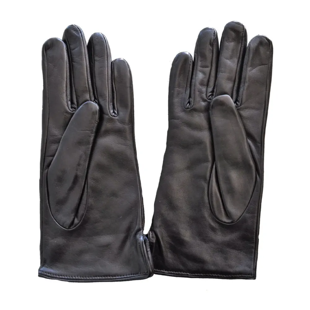 DAMES Aquascutum Bruine Club Check Wol Leren Handschoenen