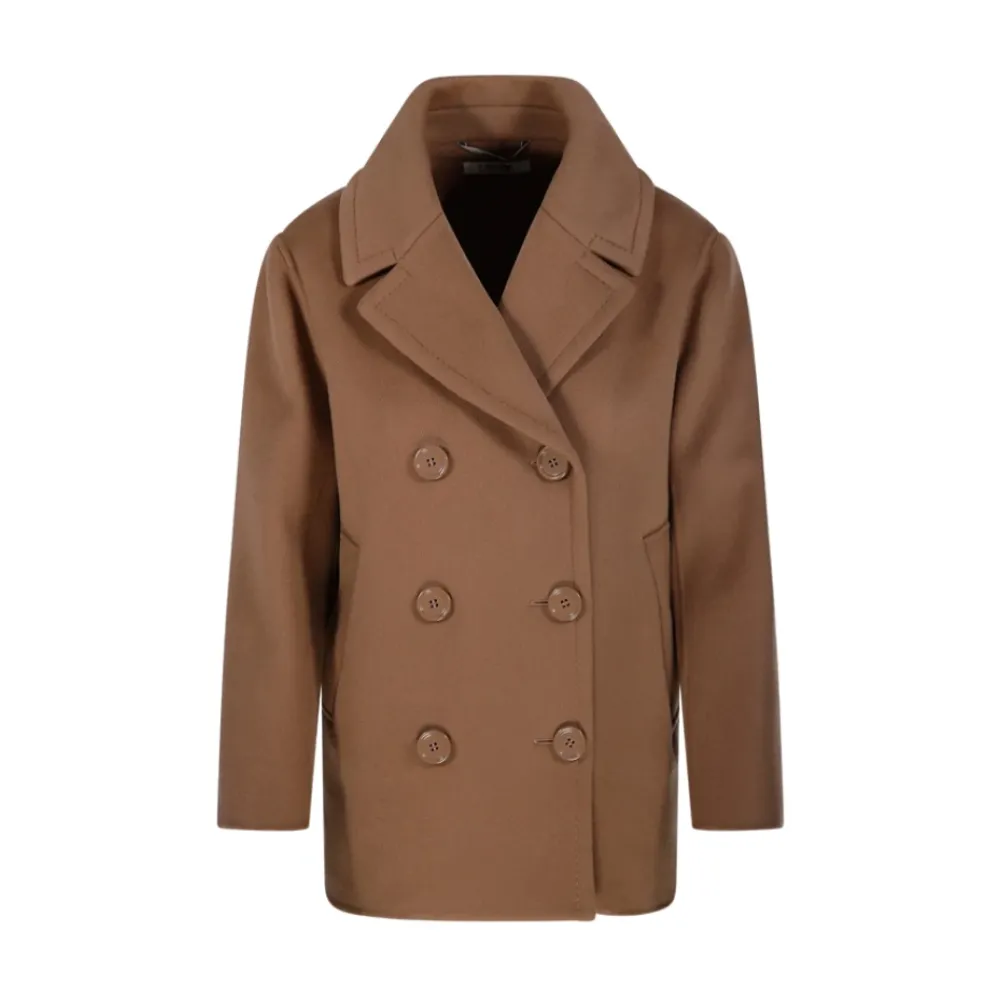 DAMES Max Mara e Double-Breasted Jas met Reverskraag