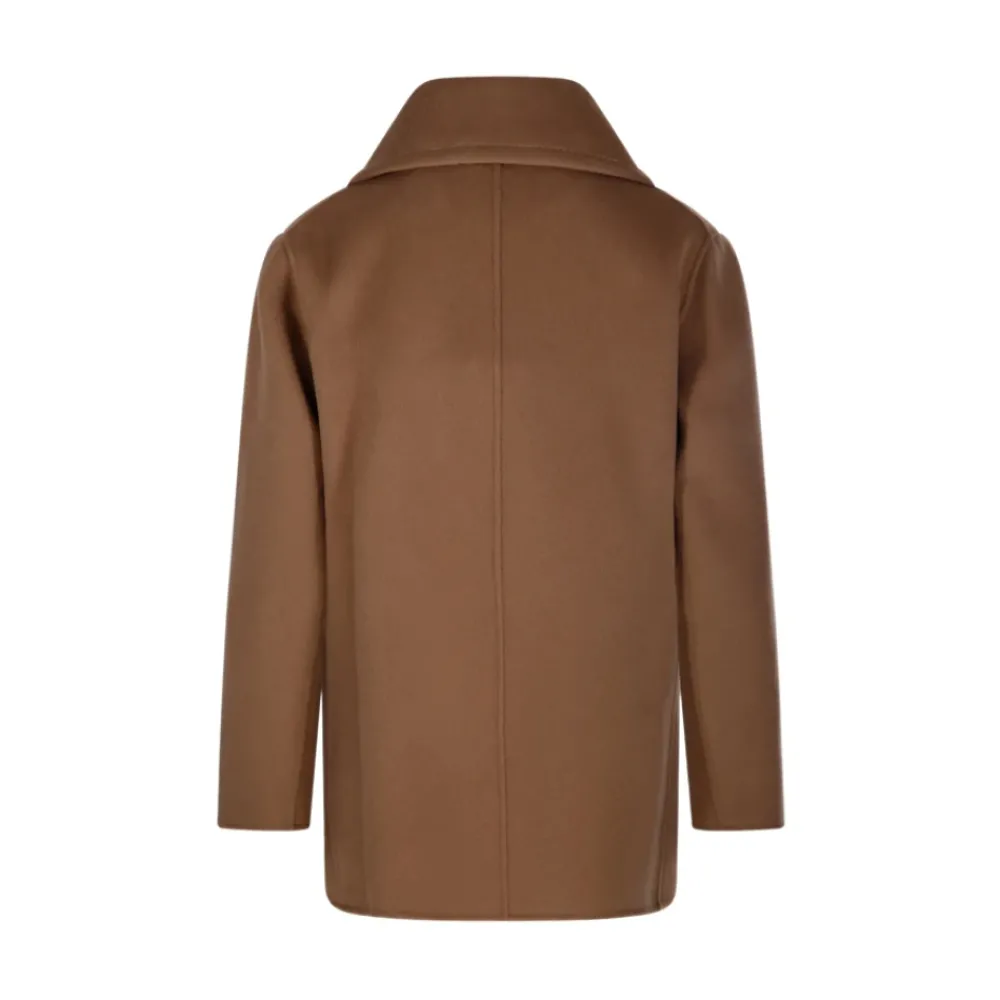 DAMES Max Mara e Double-Breasted Jas met Reverskraag