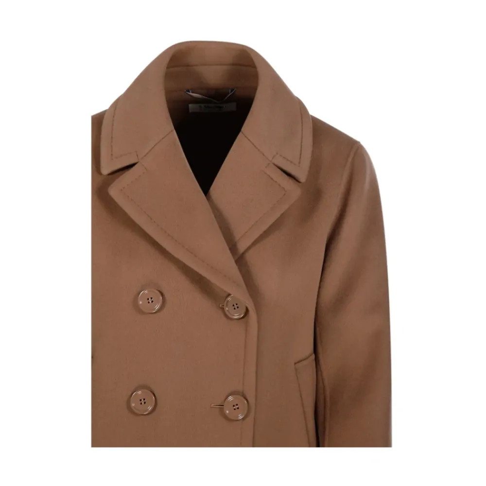 DAMES Max Mara e Double-Breasted Jas met Reverskraag