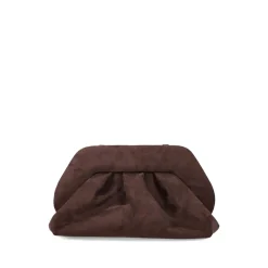 DAMES THEMOIRè Clutches^e Gebogen Clutch met Gerimpelde Details