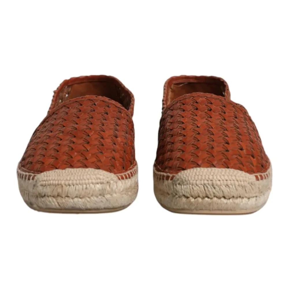 Heren Dolce & Gabbana Espadrilles^e Geweven Leren Espadrilles
