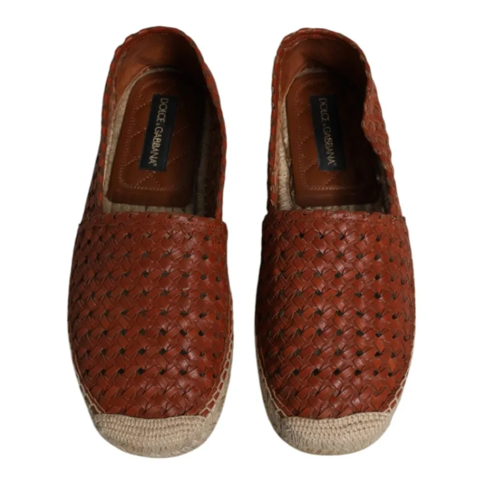 Heren Dolce & Gabbana Espadrilles^e Geweven Leren Espadrilles