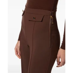 DAMES Elisabetta Franchi Broeken^e Hoge Taille Broek Gouden Knopen