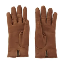 DAMES Chloé e Lamshandschoenen met Goudkleurige Handtekening