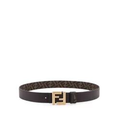 Heren Fendi Riemen^e Leren Riem Metalen Gesp