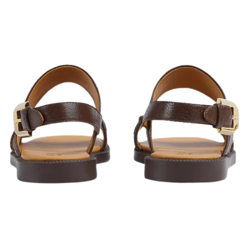 Gucci Sandalen^e leren sandalen met webmotief