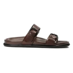 Heren Kazar e leren slippers met twee verstelbare banden