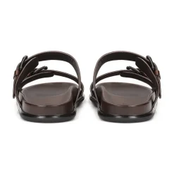 Heren Kazar e leren slippers met twee verstelbare banden